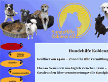 Tablet Screenshot of hundehilfe-koblenz.com